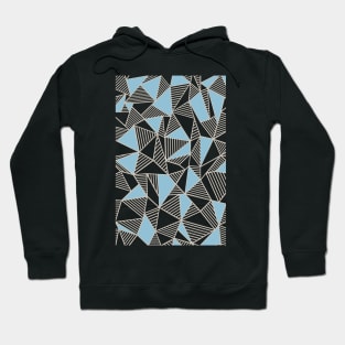 Abstract Nude Lines With Blue Blocks Hoodie